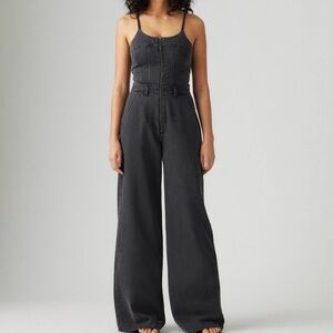 Levi’s Bustier Black Denim Jumpsuit Size Small